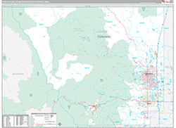 Fort Collins Metro Area Wall Map Premium Style 2026